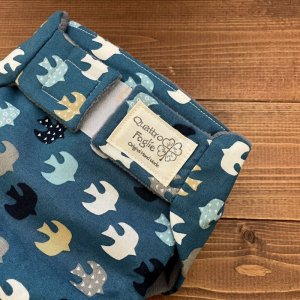 画像2: 北欧ムクドリ（青緑）【よつばのおむつ/日本製/ハンドメイド】布おむつカバー （透湿性防水布使用）鳥,とり (2)