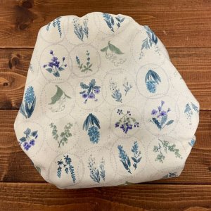 画像4: ナチュラルサークルフラワー（きなりブルー）【よつばのおむつ/日本製/ハンドメイド】 布おむつカバー （透湿性防水布使用）花柄,ハーブ,ボタニカル (4)