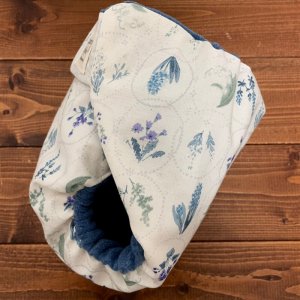 画像3: ナチュラルサークルフラワー（きなりブルー）【よつばのおむつ/日本製/ハンドメイド】 布おむつカバー （透湿性防水布使用）花柄,ハーブ,ボタニカル (3)