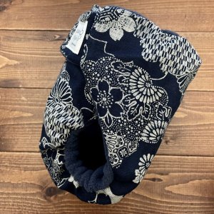 画像2: 縁起の良い和柄(藍)【よつばのおむつ/日本製/ハンドメイド】 布おむつカバー (透湿性防水布使用)花柄,麻の葉,矢絣 (2)
