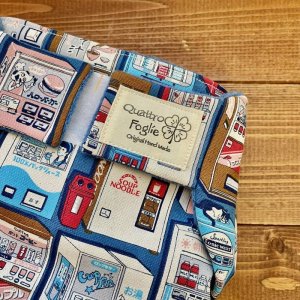 画像2: 昭和レトロ自販機（ブルー）【よつばのおむつ/日本製/ハンドメイド】 布おむつカバー （透湿性防水布使用） (2)