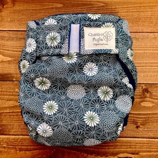 econapsエコナップス 布おむつカバー＆ライナーセット 花柄・葉柄 おむつカバー 柄付き ベビー服 布おむつ フリーサイズ サイズ