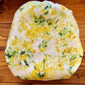 画像4: 水彩ミモザ♪【よつばのおむつ/日本製/ハンドメイド】布おむつカバー (透湿性防水布使用)フラワー,花柄 (4)
