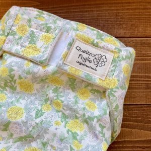 画像2: タンポポ【よつばのおむつ/日本製/ハンドメイド】布おむつカバー （透湿性防水布使用）たんぽぽ,フラワー,花柄 (2)