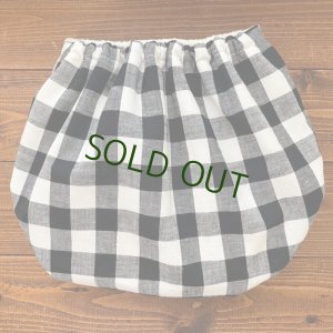 画像3: 【大きいトレパン XL:90-110】 ブロックチェック（1.7cm角/ブラック黒） パンツ型おむつカバー（防水）立ったまま交換出来る♪ (3)