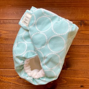 画像3: 北欧サークル（ミントブルー）【よつばのおむつ/日本製/ハンドメイド】 布おむつカバー （透湿性防水布使用）水色,再販なし (3)