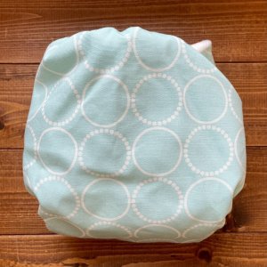 画像4: 北欧サークル（ミントブルー）【よつばのおむつ/日本製/ハンドメイド】 布おむつカバー （透湿性防水布使用）水色,再販なし (4)