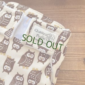 画像2: 幸運を呼ぶフクロウ【よつばのおむつ/日本製/ハンドメイド】 布おむつカバー （透湿性防水布使用）梟,ふくろう,再販なし (2)