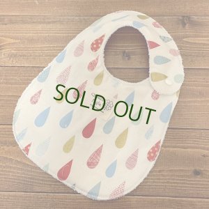 画像1: キラリ⭐︎しずくちゃん【ハンドメイド超吸収スタイ】マイクロファイバー×コットン生地のよだれかけ【スタイ５枚以上まとめ買いで送料無料！】雨 雫 (1)