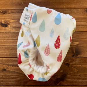 画像3: キラリ⭐︎しずくちゃん【よつばのおむつ/日本製/ハンドメイド】 布おむつカバー (透湿性防水布使用)人気柄 雨 雫 (3)