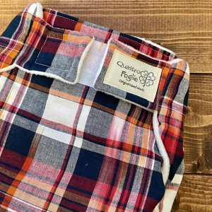 画像2: 【再販なし】ぬくぬくタータン 【よつばのおむつ/日本製/ハンドメイド】 布おむつカバー （透湿性防水布使用）暖色系タータンチェック (2)