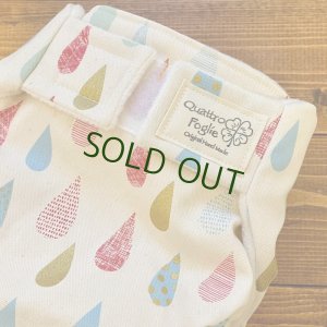 画像2: キラリ⭐︎しずくちゃん【よつばのおむつ/日本製/ハンドメイド】 布おむつカバー （透湿性防水布使用）人気柄 雨 雫 (2)