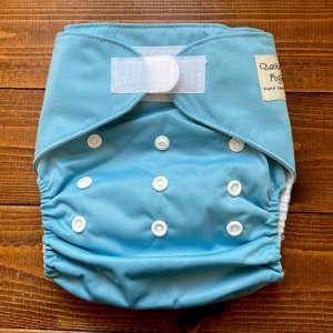 画像1: 早い者勝ち¥0プレゼント 【お買い上げ13,000円以上特典】 ワンサイズおむつ「青空ブルー（ツルツル）マジックテープ」 (1)