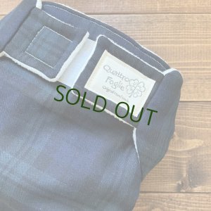 画像2: 制服みたいなブラックウォッチ 【よつばのおむつ/日本製/ハンドメイド】 布おむつカバー （透湿性防水布使用）タータンチェック (2)