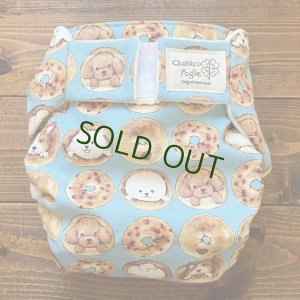 画像1: 再販なし ワンちゃんベーグル【よつばのおむつ/日本製/ハンドメイド】 布おむつカバー （透湿性防水布使用）犬,パン (1)