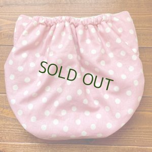 画像3: ぼんぼり水玉（ピンク） 【トレパンM~L】立ったまま交換出来る♪ パンツ型おむつカバー（防水）ドット,女の子 (3)