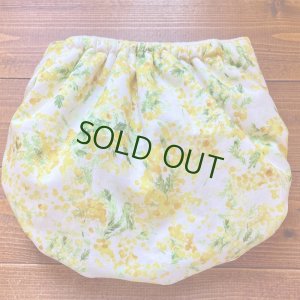 画像3: 【大きいトレパン XL:90-110】 水彩ミモザ パンツ型おむつカバー（防水）立ったまま交換出来る♪春,フラワー,花柄 (3)