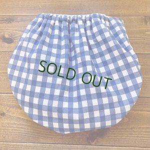 画像4: 【大きいトレパン XL:90-110】 ギンガムチェック(ブルー) パンツ型おむつカバー(防水)立ったまま交換出来る♪青 (4)