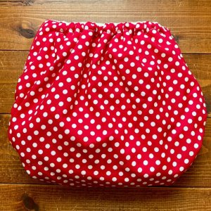 画像3: みずたま（レッド赤） 【トレパンM~L】立ったまま交換出来る♪ パンツ型おむつカバー（防水）ドット,水玉 (3)