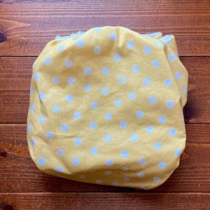 画像4: ぼんぼり水玉（イエロー） 【よつばのおむつ/日本製/ハンドメイド】 布おむつカバー （透湿性防水布使用）ドット,黄色 (4)