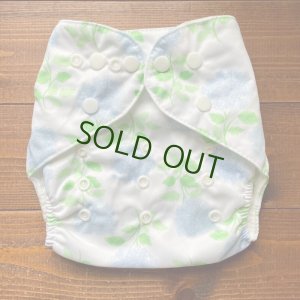 画像1: 水彩アジサイ【早い者勝ち！小ロット販売】ポケット式 おむつカバー（スナップ/ツルツル生地）紫陽花,あじさい (1)
