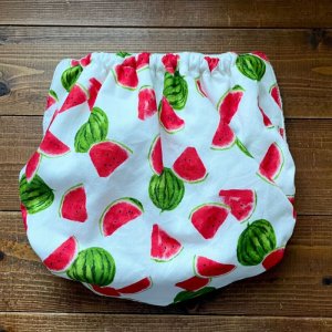 画像3: スイカ! 【トレパンM~L】立ったまま交換出来る♪ パンツ型おむつカバー(防水) (3)