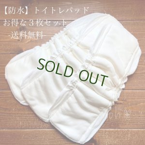 画像1: 【防水】【送料無料】 トイトレパッド３枚セット 超吸収！立体成形布おむつ 楽ちんオムツ トイレトレーニング おねしょ対策に (1)