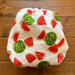 画像5: 【受注製作】スイカ 【よつばのおむつ/日本製/ハンドメイド】 布おむつカバー （透湿性防水布使用）すいか,西瓜,夏※ご希望のサイズをお知らせください (5)