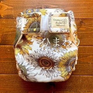 ミモザとシマエナガ【よつばのおむつ/日本製ハンドメイド】布おむつ