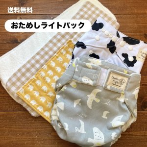 画像1: 布オムツはじめてさんに♪お試しライトパック５点セット 布おむつに興味あるけど一歩が踏み出せない方へ 【送料無料】福袋,お楽しみセット,スターターキット (1)