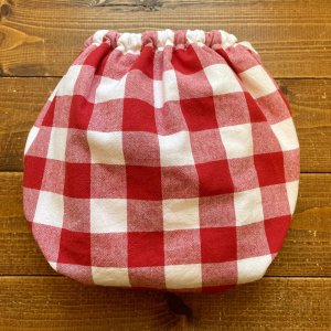 画像3: ブロックチェック（赤レッド）透湿性防水布入りトレパン【ハンドメイド】立ったまま交換出来る♪ パンツ型おむつカバー,ブラック (3)