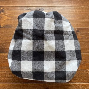 画像5: ブロックチェック（黒ブラック） 【よつばのおむつ/日本製/ハンドメイド】 布おむつカバー （透湿性防水布使用） (5)