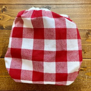 画像4: ブロックチェック（赤レッド） 【よつばのおむつ/日本製/ハンドメイド】 布おむつカバー （透湿性防水布使用） (4)