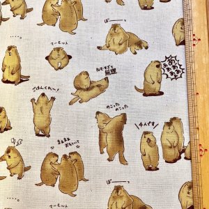 画像2: 【布からオーダー】虚無な叫ぶマーモット【よつばのおむつ/日本製/ハンドメイド】 布おむつカバー（マジックテープ）アニマル ＊サイズをお知らせください (2)