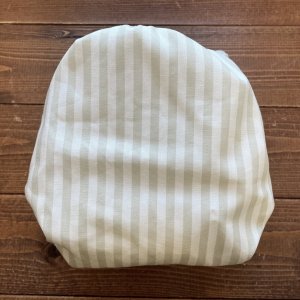 画像4: 【受注製作】ナチュラルなストライプ（ライトグレー） 【よつばのおむつ/日本製/ハンドメイド】 布おむつカバー （透湿性防水布使用）※ご希望のサイズをお知らせください (4)