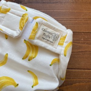 画像2: バナナ 【よつばのおむつ/日本製/ハンドメイド】 布おむつカバー （透湿性防水布使用）フルーツ (2)