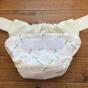画像4: 北欧アジサイ（ピンク） 【よつばのおむつ/日本製/ハンドメイド】 布おむつカバー （透湿性防水布使用）花柄 (4)