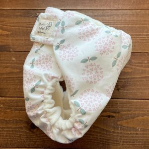 画像2: 北欧アジサイ（ピンク） 【よつばのおむつ/日本製/ハンドメイド】 布おむつカバー （透湿性防水布使用）花柄 (2)