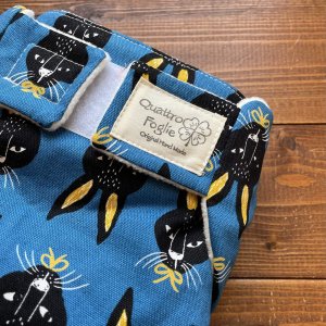 画像2: 【受注製作】北欧おしゃれウサギくん（ブルー） 【よつばのおむつ/日本製/ハンドメイド】 布おむつカバー （透湿性防水布使用）青※ご希望のサイズをお知らせください (2)