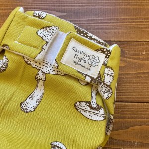 画像2: リアルキノコ（マスタード） 【よつばのおむつ/日本製/ハンドメイド】 布おむつカバー （透湿性防水布使用）きのこ※ご希望のサイズをお知らせください (2)