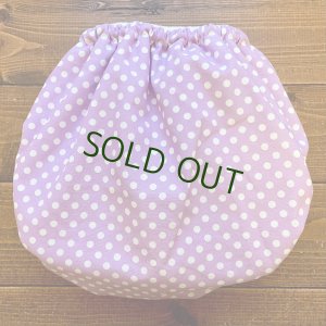 画像3: キャンディドット（ラベンダーミルク） 【トレパンM~L】立ったまま交換出来る♪ パンツ型おむつカバー（防水）パープル,ドット,水玉 (3)