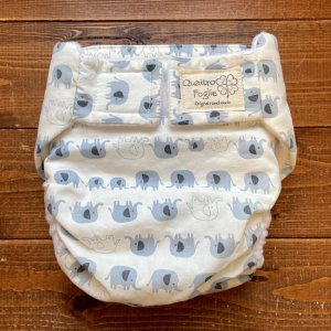 画像1: ¥0プレゼント 【18,000円以上お買い上げ特典】ハンドメイドおむつカバー ゾウさん Mサイズ (1)