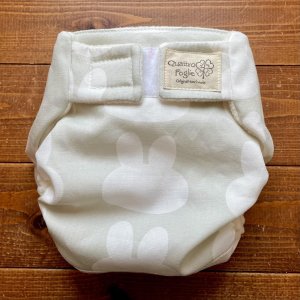 画像1: ノルディックバニー 【よつばのおむつ/日本製/ハンドメイド】 布おむつカバー （透湿性防水布使用）うさぎ,ウサギ (1)