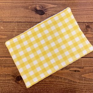画像1: ¥0プレゼント 【お買い上げ5,555円以上特典】  布おしりふき  「ギンガムチェックイエロー」 (1)