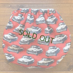 画像3: アメリカン・レッドカーズ/透湿性防水布入りトレパン【ハンドメイド】立ったまま交換出来る♪ パンツ型おむつカバー/赤,車 (3)