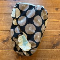 画像1: 北欧あんぱん 【よつばのおむつ/日本製/ハンドメイド】 布おむつカバー （透湿性防水布使用）黒,ブラック,水玉