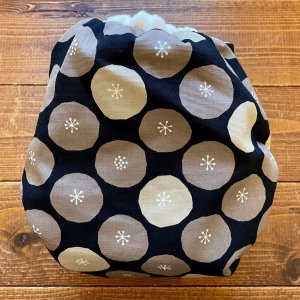 画像4: 北欧あんぱん 【よつばのおむつ/日本製/ハンドメイド】 布おむつカバー （透湿性防水布使用）黒,ブラック,水玉 (4)