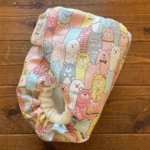 画像2: にょきっとアニマルズ 【よつばのおむつ/日本製/ハンドメイド】 布おむつカバー （透湿性防水布使用）クマ,パンダ (2)