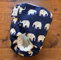 画像1: 北欧ゾウさん（ネイビー） 【よつばのおむつ/日本製/ハンドメイド】 布おむつカバー （透湿性防水布使用）カラシ,黄色