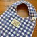 画像2: 【超吸収！魔法のスタイ】ギンガムチェック（ブルー）【ハンドメイド】マイクロファイバー×コットン生地のよだれかけ【スタイ５枚以上まとめ買いで送料無料！】 (2)